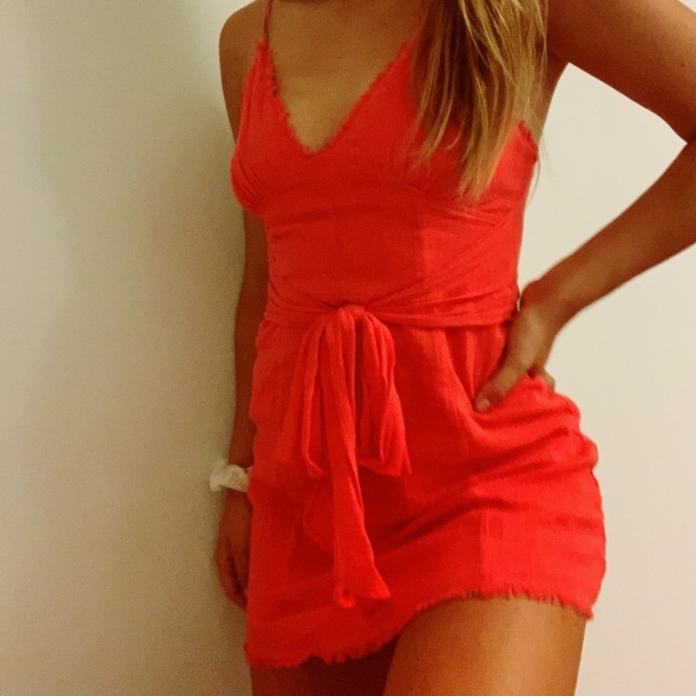 red mini dress